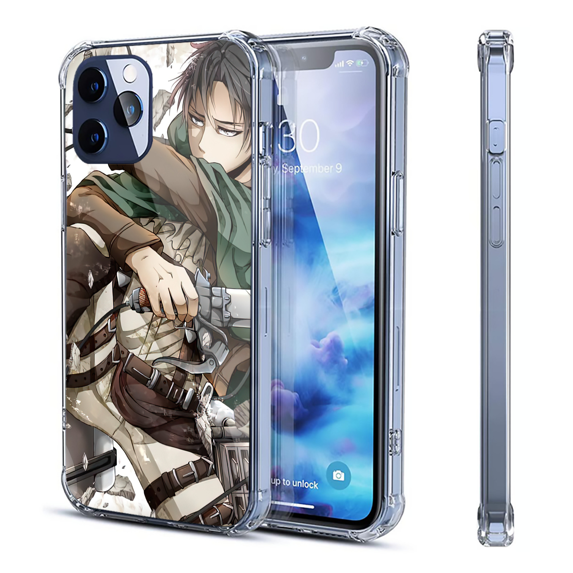（画像用） 進撃の巨人 Attack on Titan 【iPhone 12シリーズ対応】透明スマホケース（クリアソフトケース）